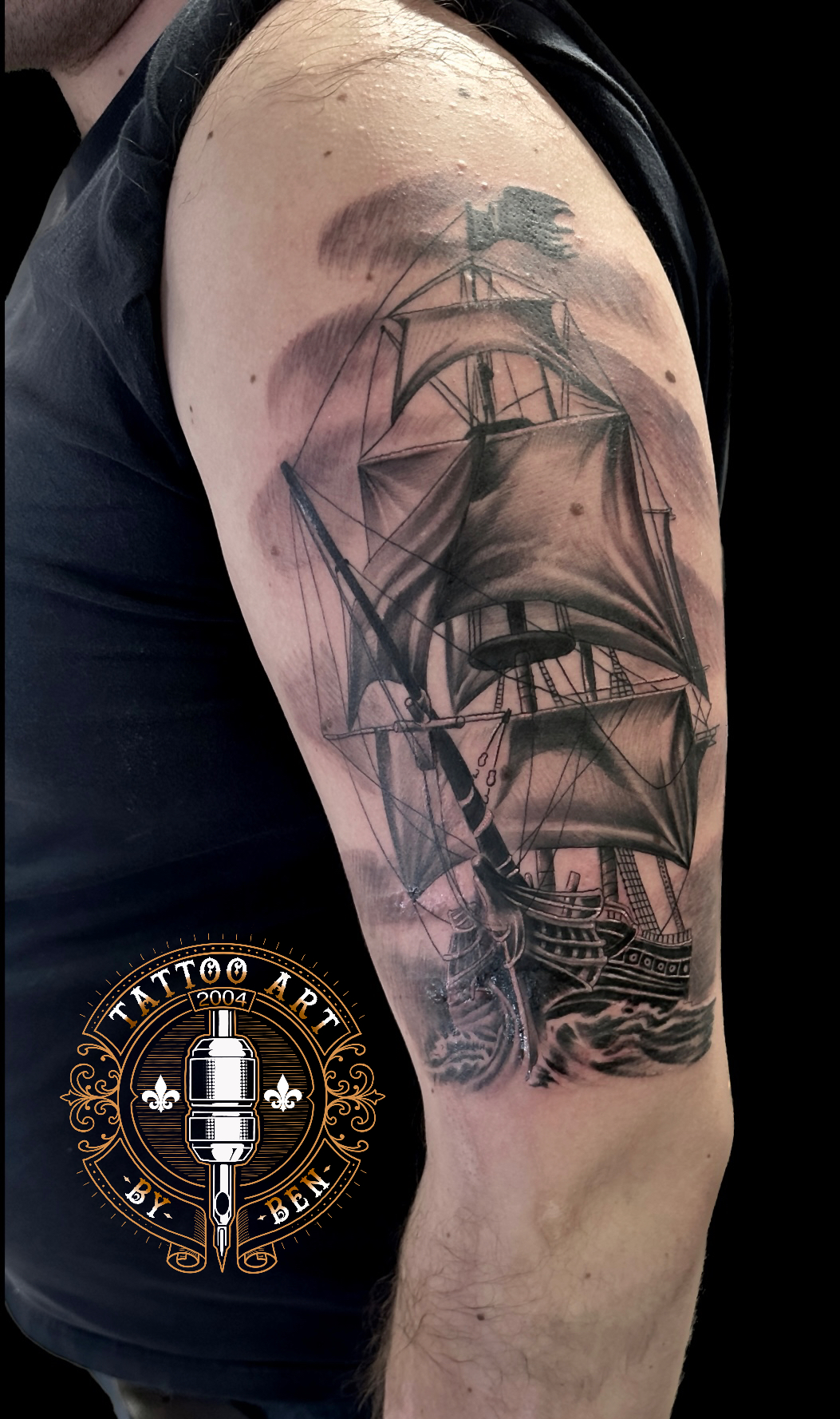 Tattoo Kriegsschiff